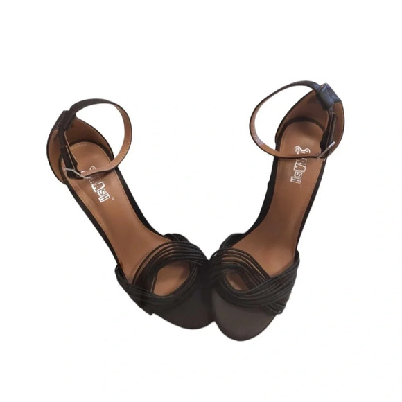 Brash Bkack Slingback Rope High Heels Size 8 - Picture 5 of 8